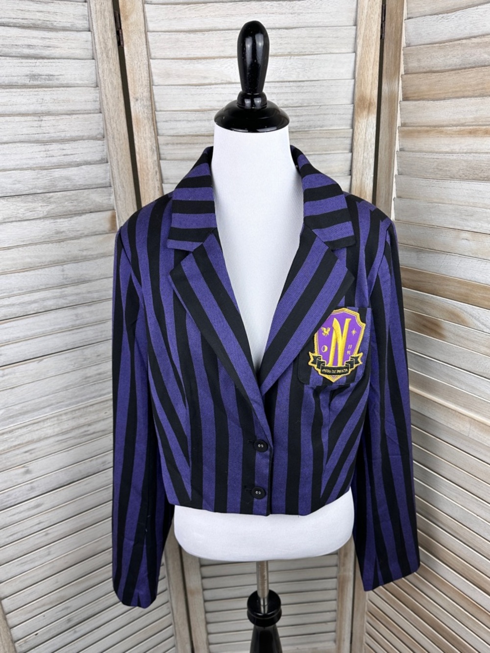 NWT Hot Topic Womens Wednesday Addams Nevermore Academy Uniform Blazer Size L